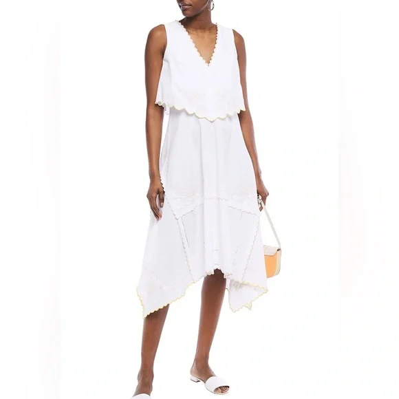 SEE BY CHLO Layered embroidered midi dress